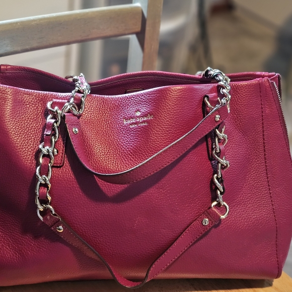 Kate Spade Fuchsia Leather Shoulder Bag - Picture 1 of 5